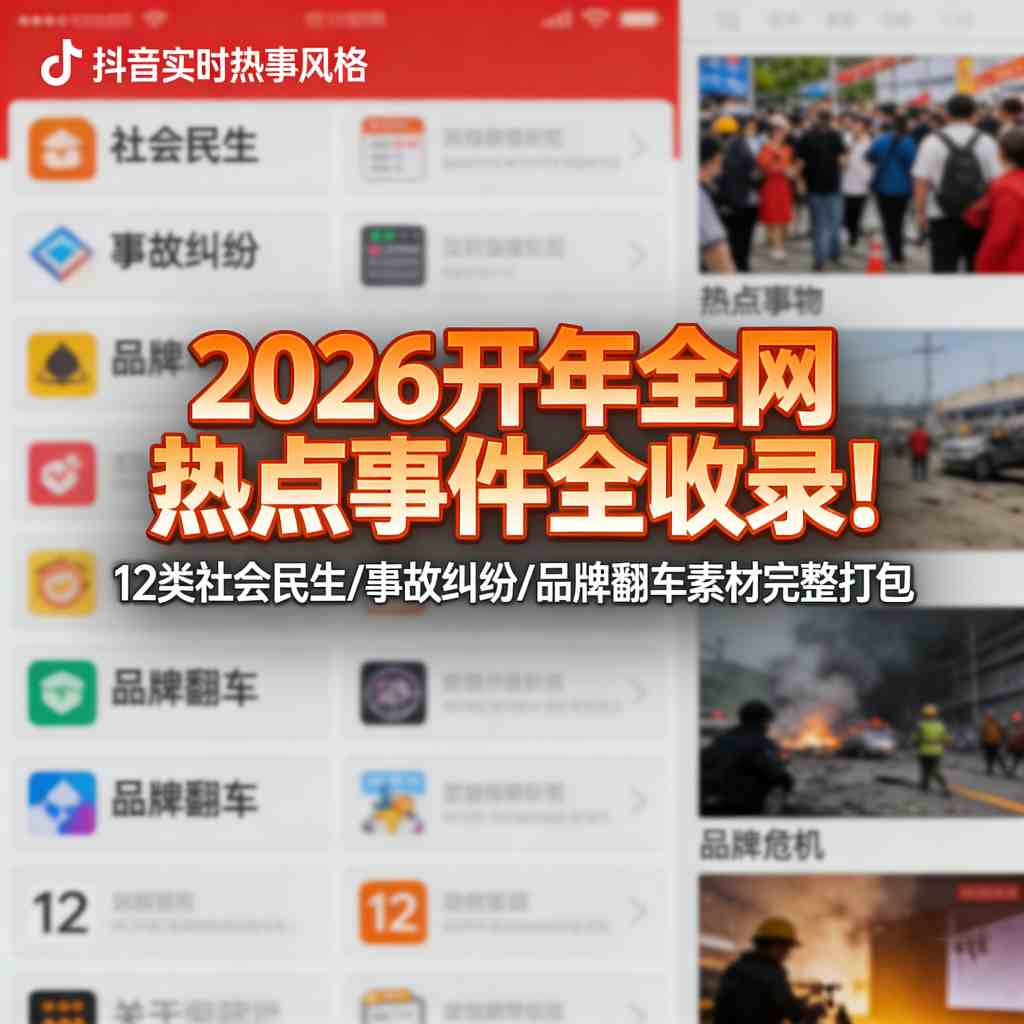 2026最新吃瓜合集｜校园集体中毒到直播翻车,从酒驾事故到家暴纠纷,12大热点事件素材一次性整理-zb博客