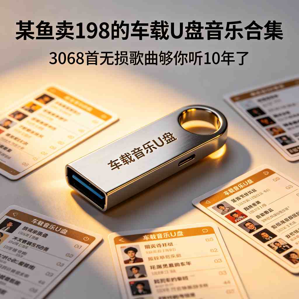 某鱼卖198的车载U盘音乐合集，3068首无损歌曲够你听10年了【23.9G】-zb博客